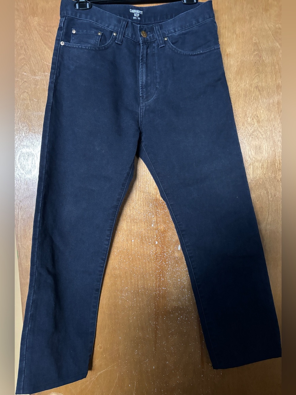 Carhartt WIP Pontiac Denim Pants Mens Dark Blue Size 28/32
